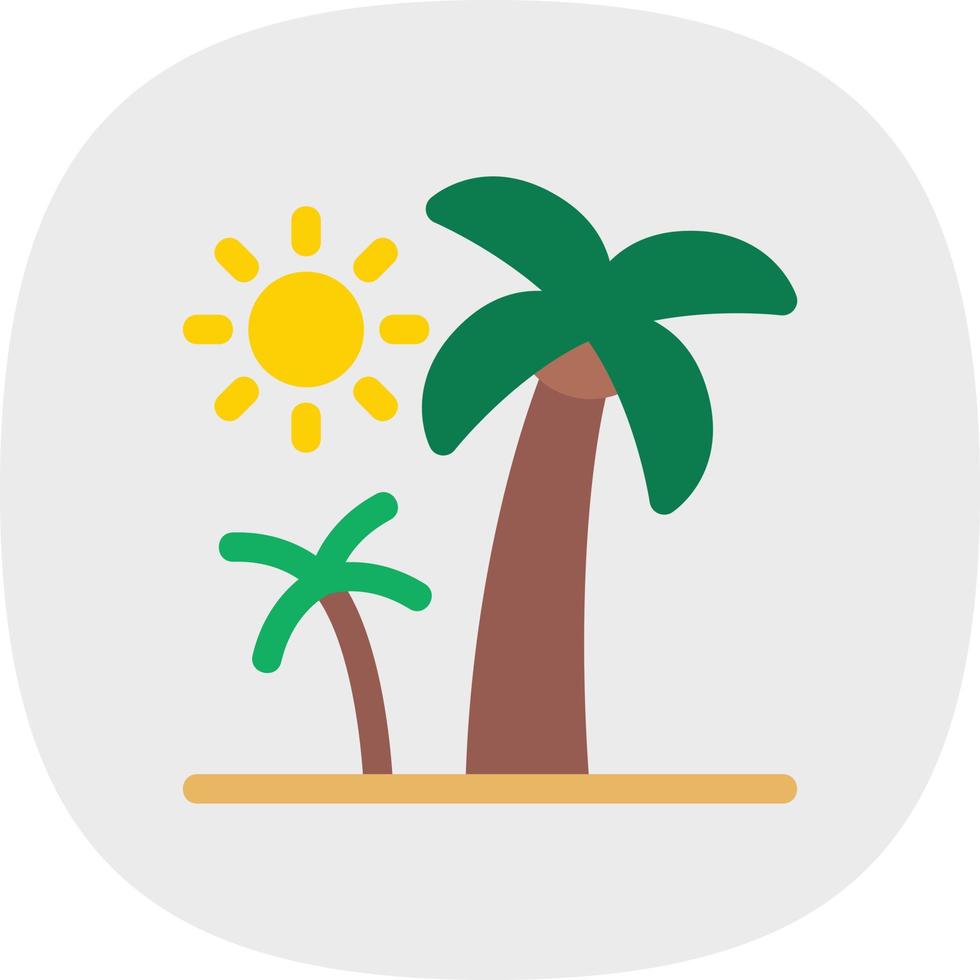 Palm Trees Filled Icon vector