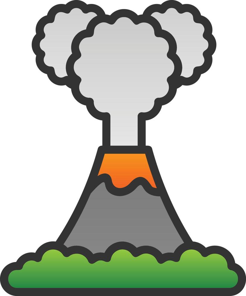 diseño de icono de vector de volcán