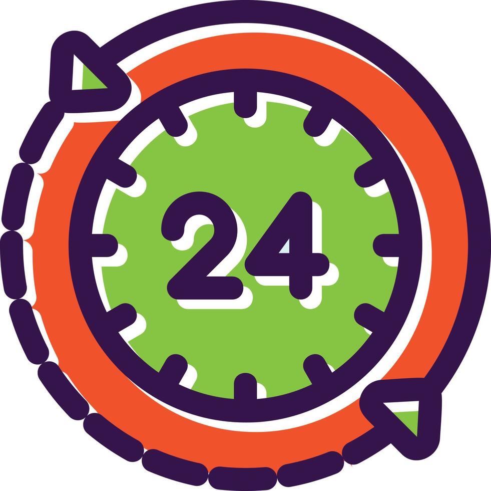 24 Hours Vector Icon Design