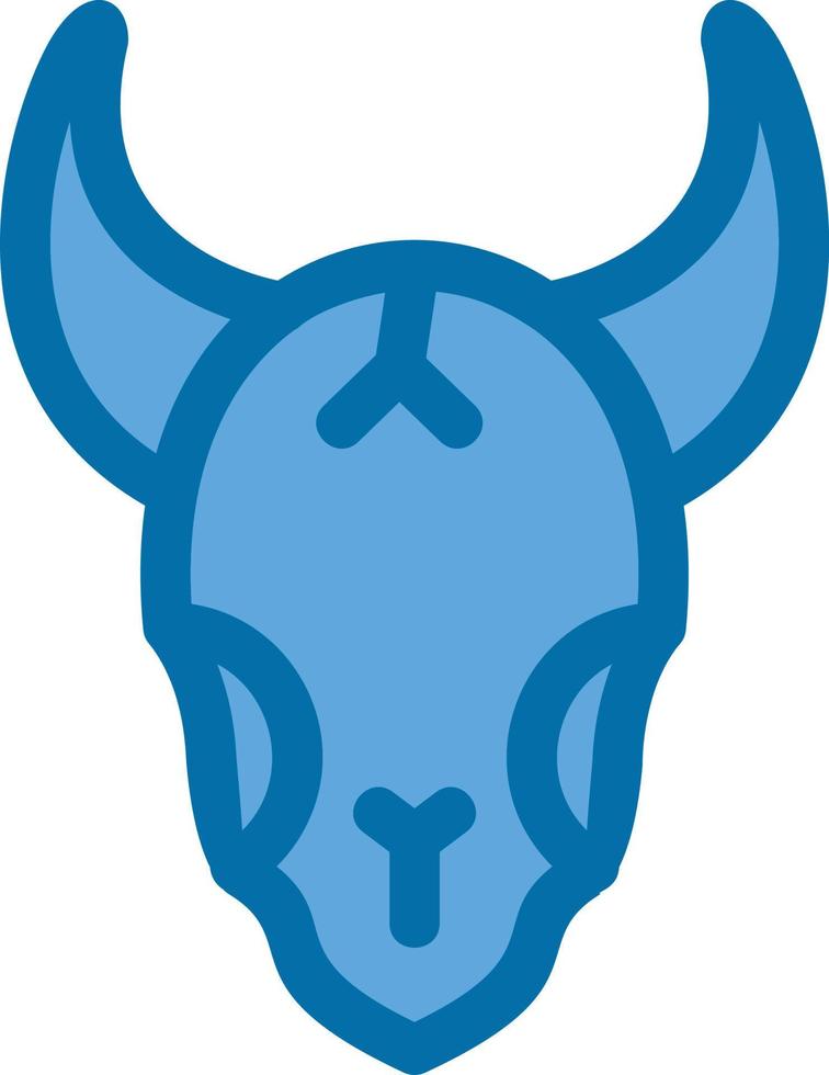 Bull Skull Filled Icon vector