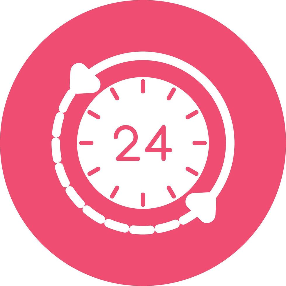 24 Hours Vector Icon Design