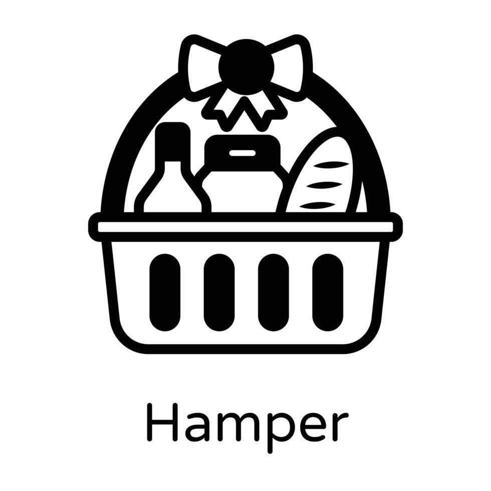 Download grocery shopping glyph icon design vector