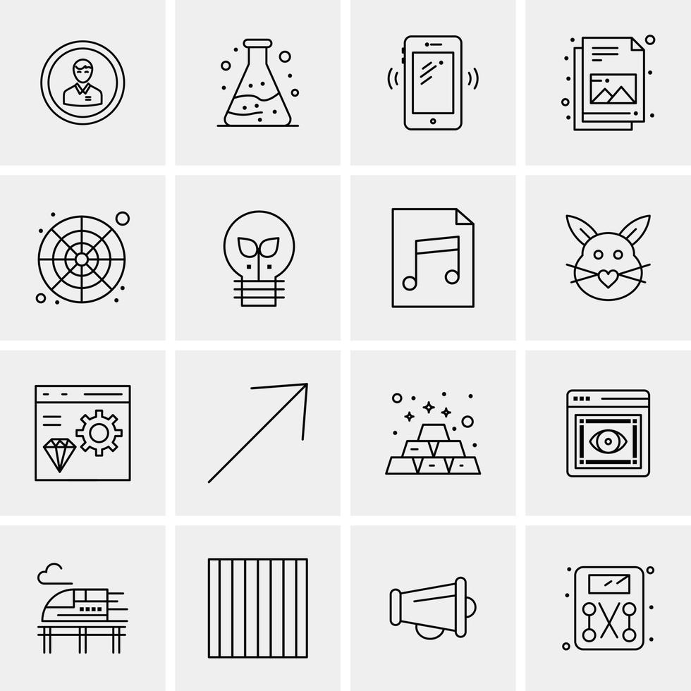 16 Business Universal Icons Vector Creative Icon Illustration to use in web and Mobile Related project