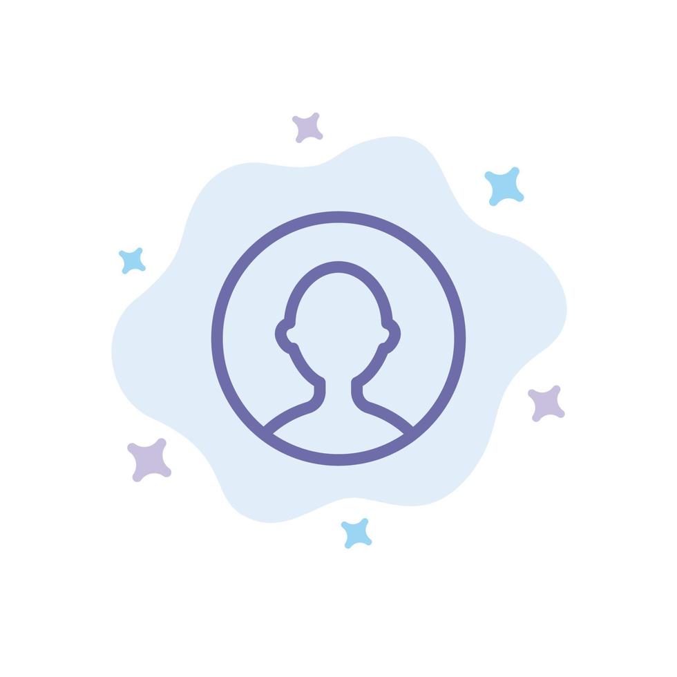 Avatar User Profile Blue Icon on Abstract Cloud Background vector