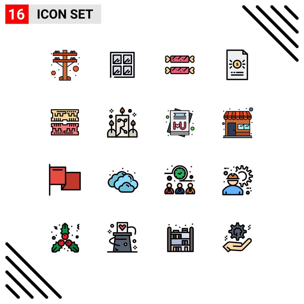 16 Creative Icons Modern Signs and Symbols of computer cards easter finance economy Editable Creative Vector Design Elements