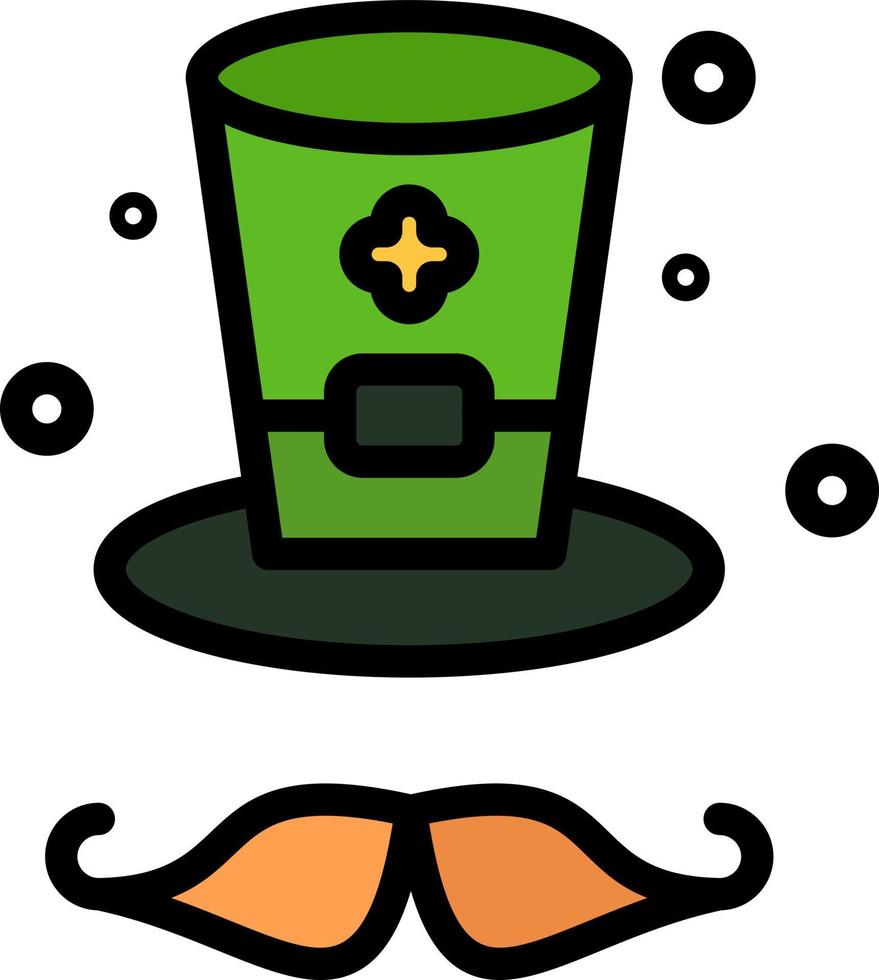 Hat Cap Ireland  Flat Color Icon Vector icon banner Template