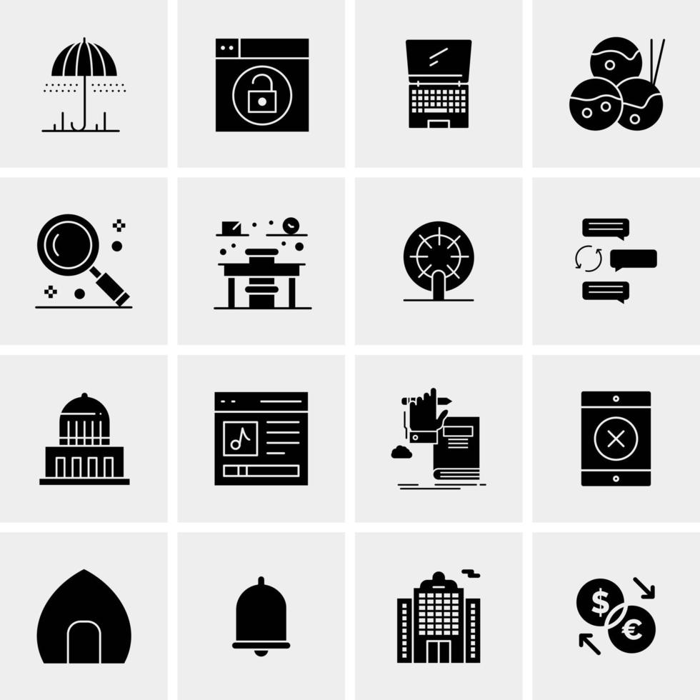 16 Business Universal Icons Vector Creative Icon Illustration to use in web and Mobile Related project