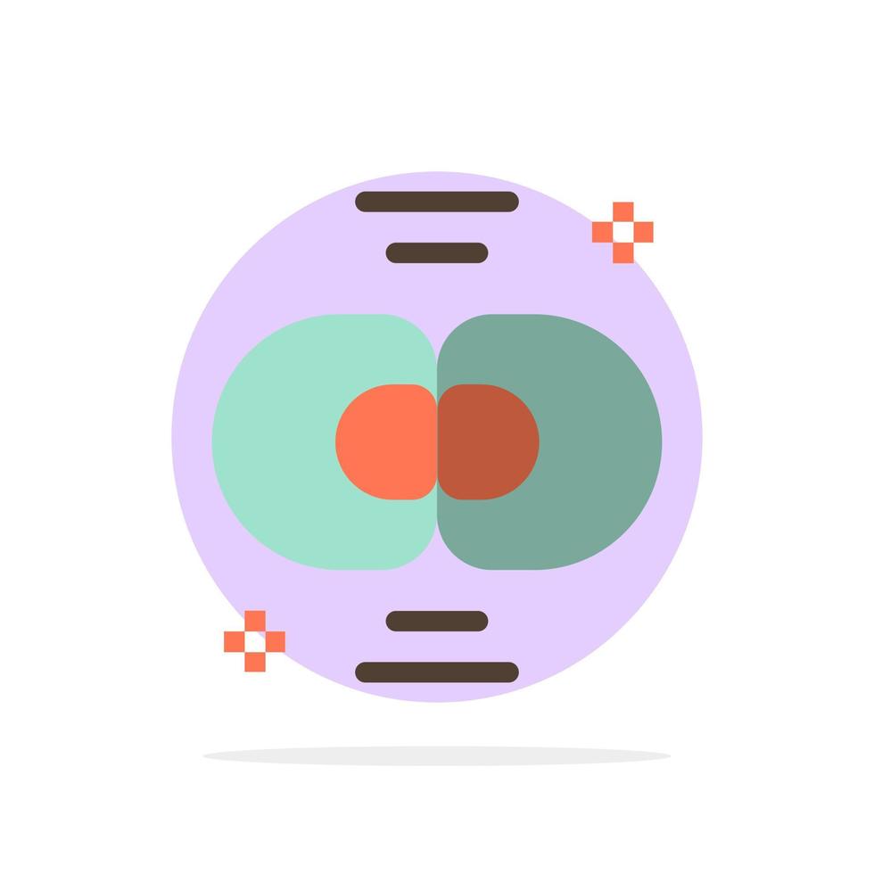 Biochemistry Biology Cell Chemistry Division Abstract Circle Background Flat color Icon vector
