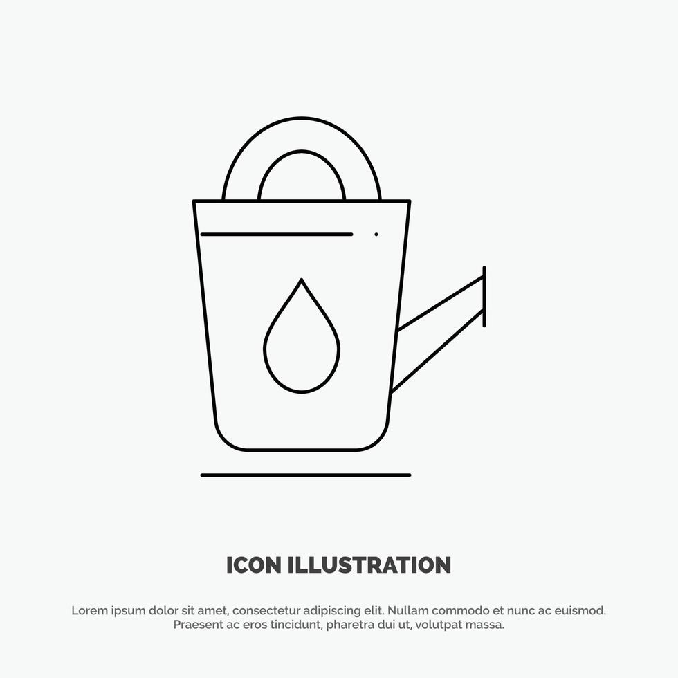 Bath Bathroom Shower Water Line Icon Vector