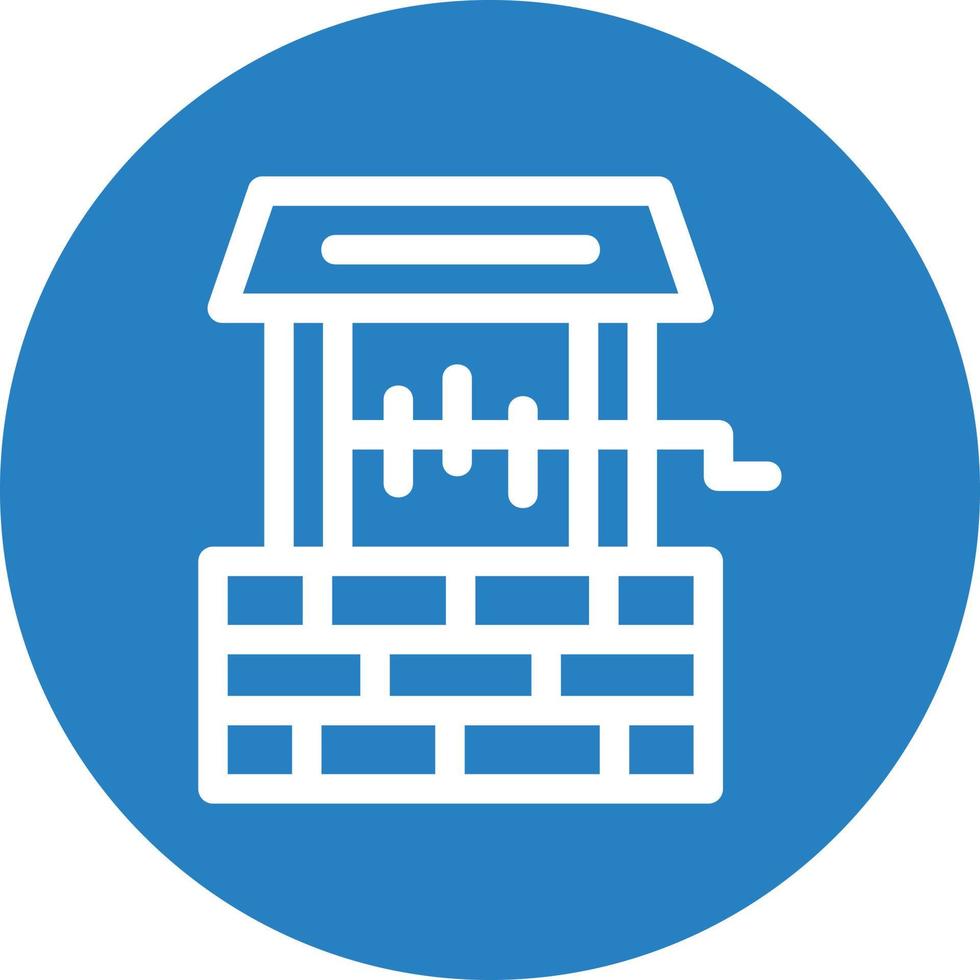 Desert Water Well Filled Icon vector