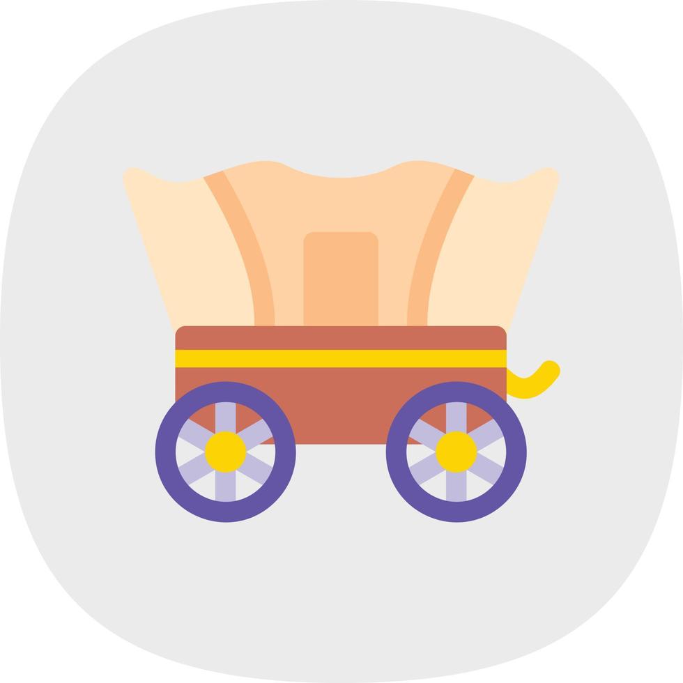 Desert Carriage Filled Icon vector