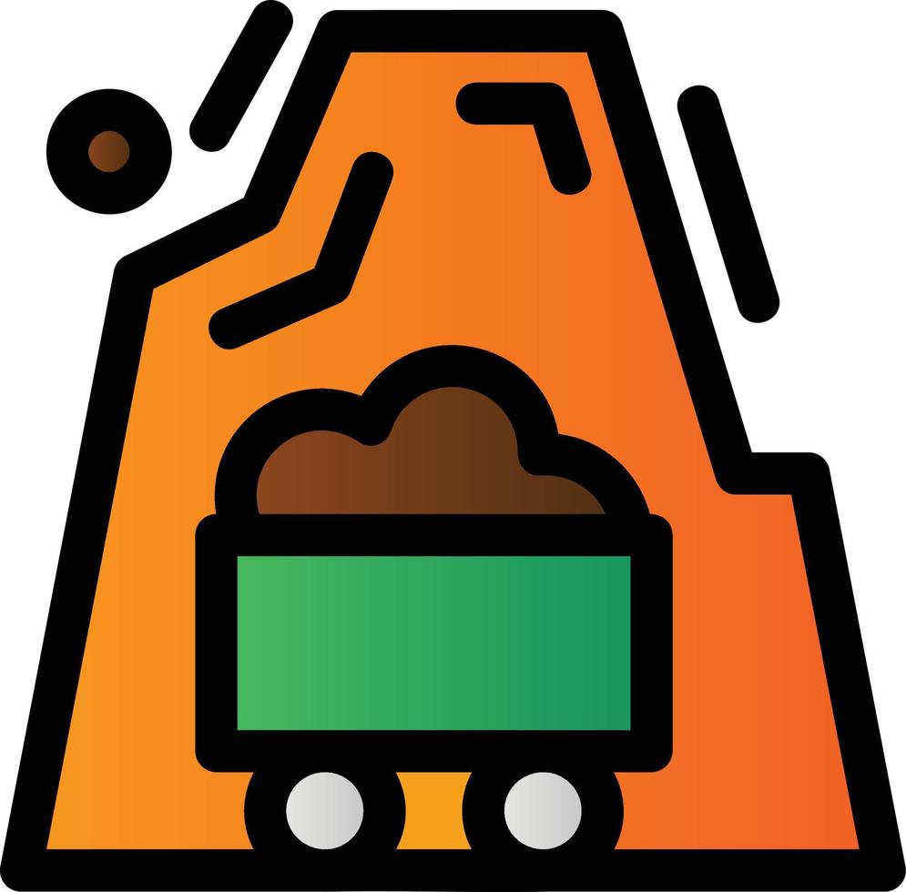 Desert Mine Filled Icon vector