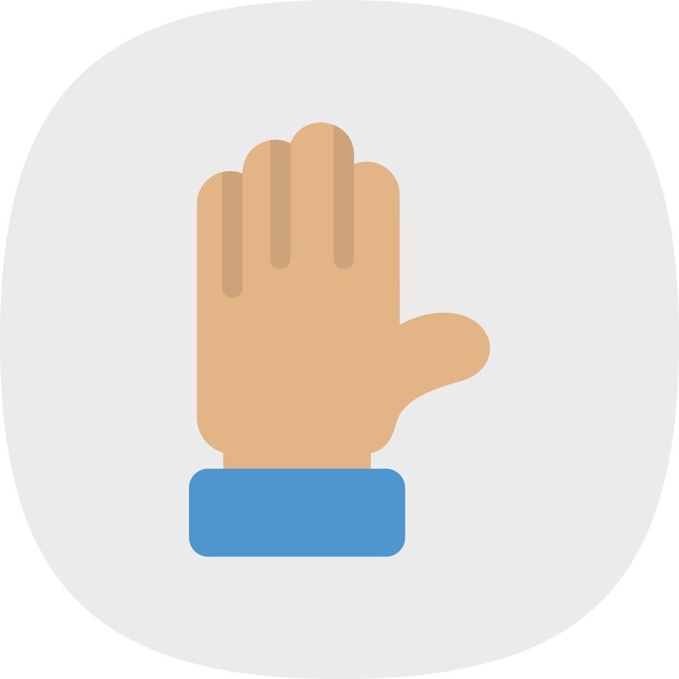 Raise Hand Vector Icon Design