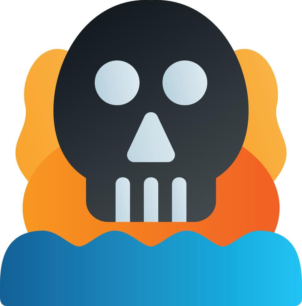 Skull Island Filled Icon vector