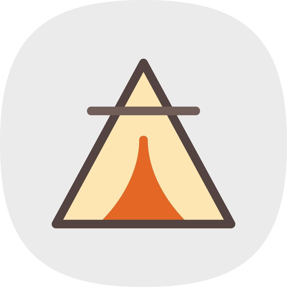 Desert Tipi Filled Icon vector