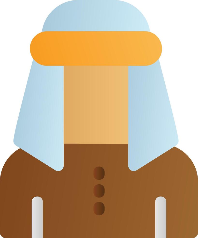 Male Bedouin Filled Icon vector