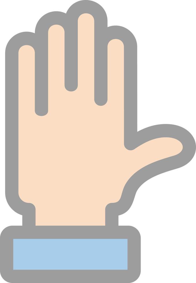 Raise Hand Vector Icon Design