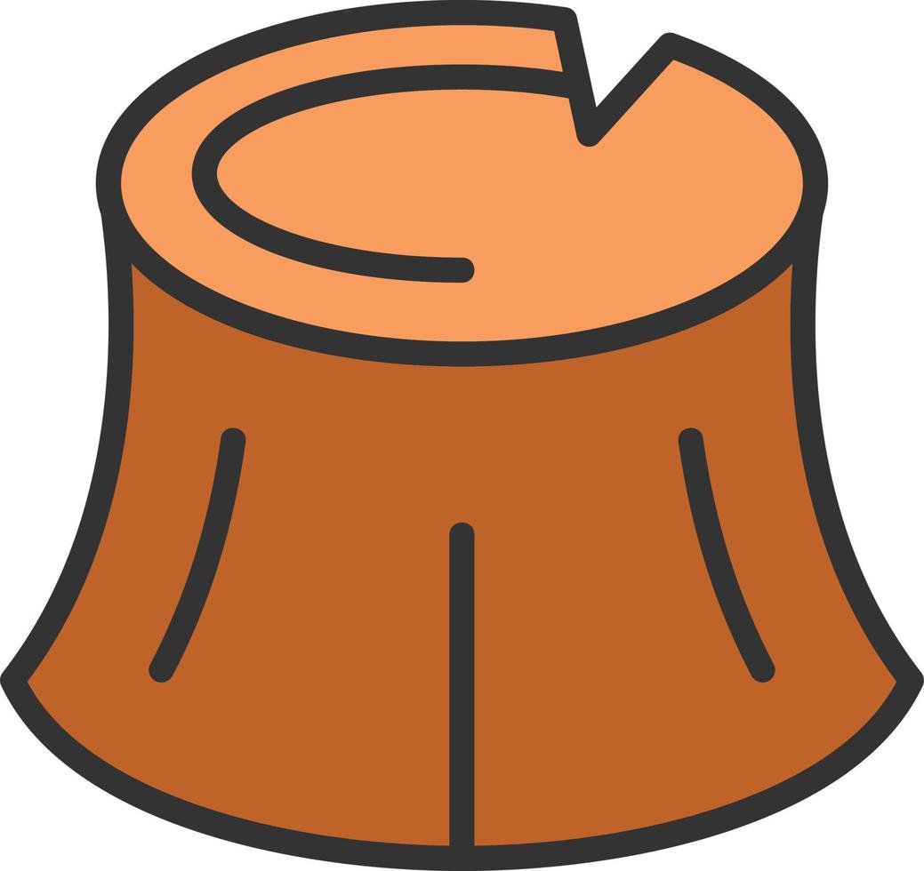 Woodstump Vector Icon Design