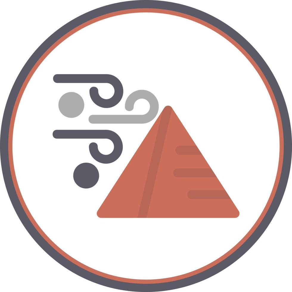 Desert Sandstorm Filled Icon vector