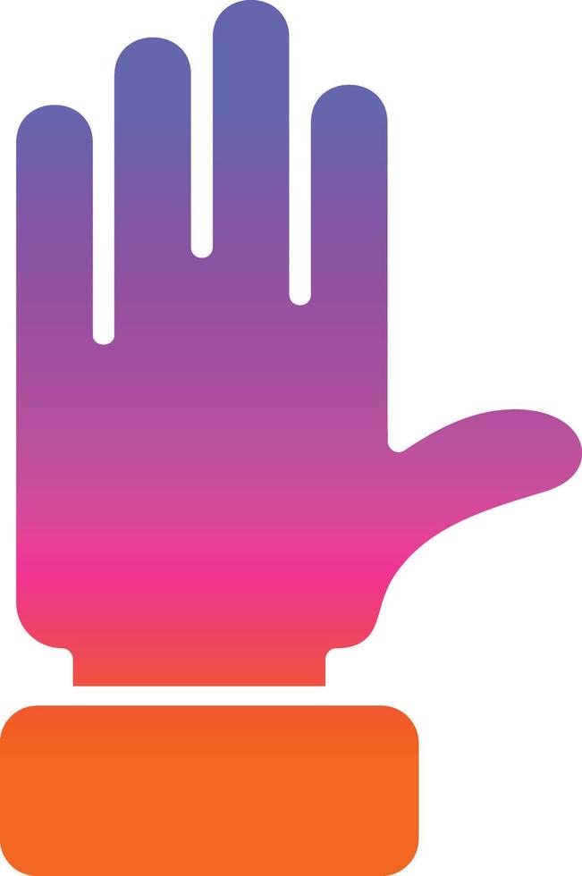 Raise Hand Vector Icon Design