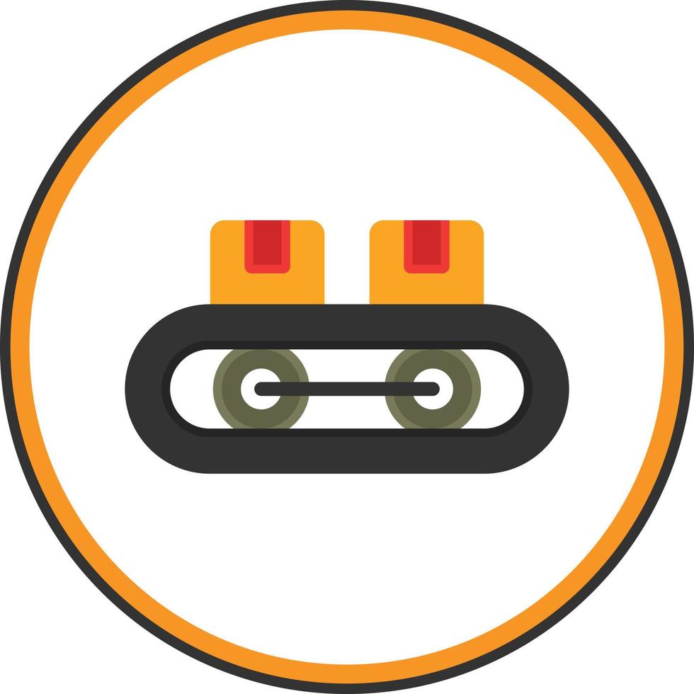 Conveyor Belt Vector Icon Design