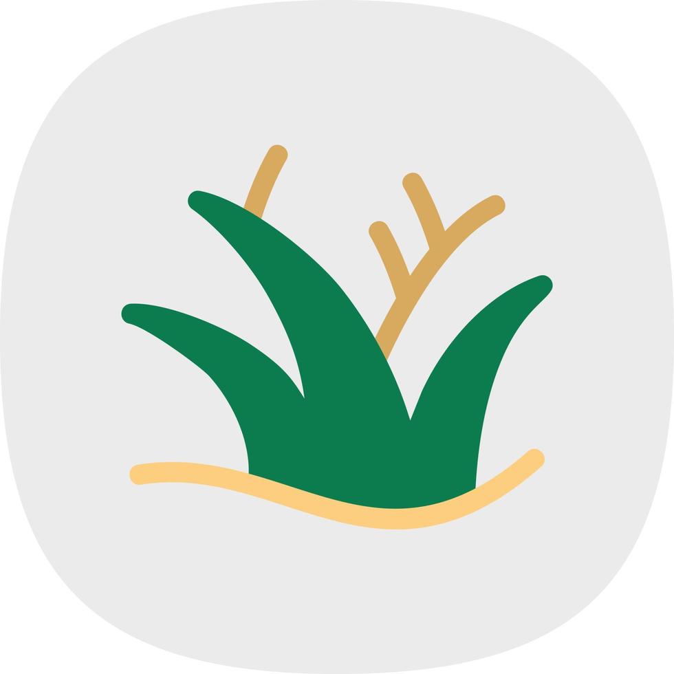 Desert Grass Filled Icon vector
