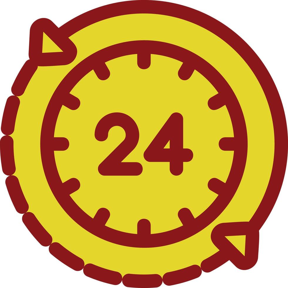 24 Hours Vector Icon Design