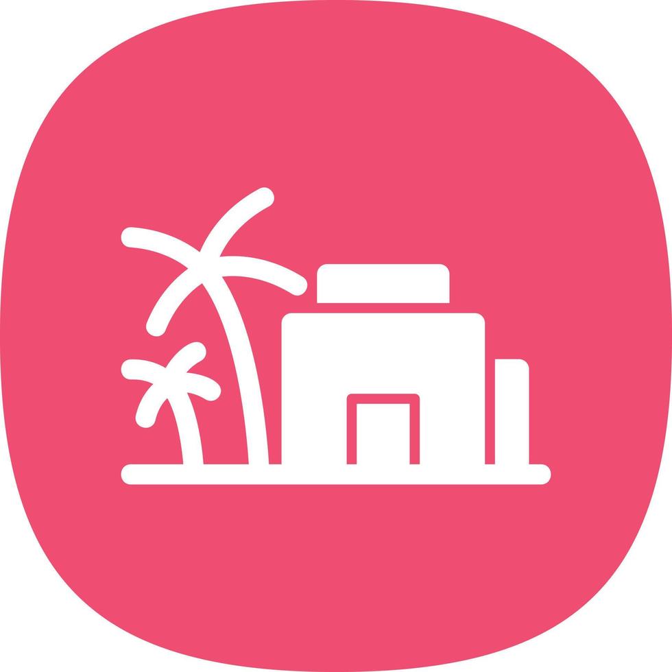 Desert House Vector Icon Design