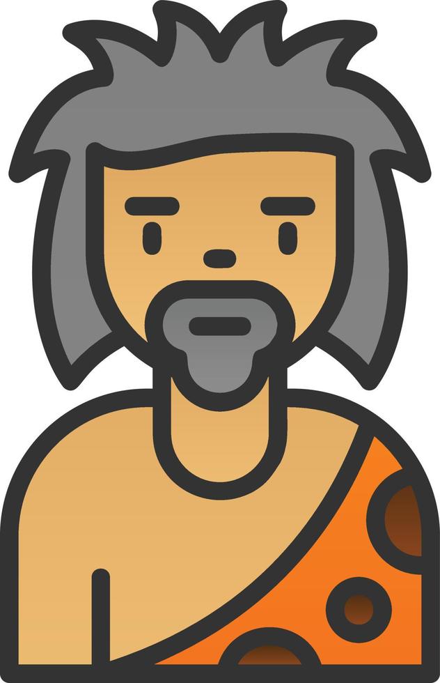 Stone Man Vector Icon Design