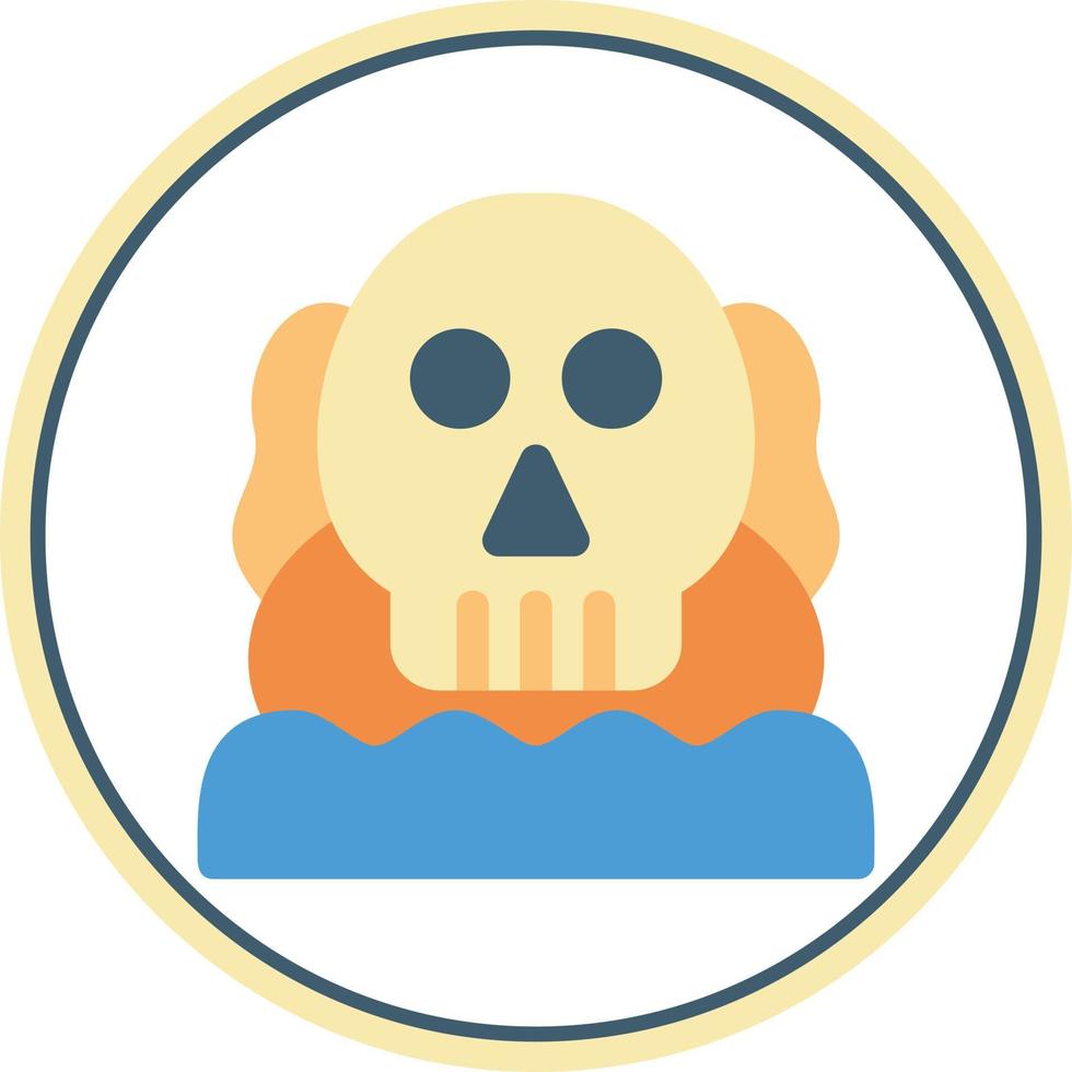 Skull Island Filled Icon vector