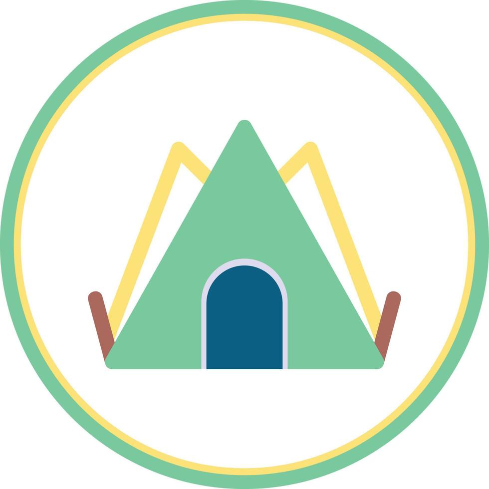 Desert Camp Filled Icon vector