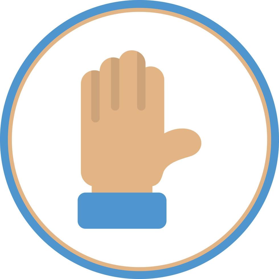 Raise Hand Vector Icon Design