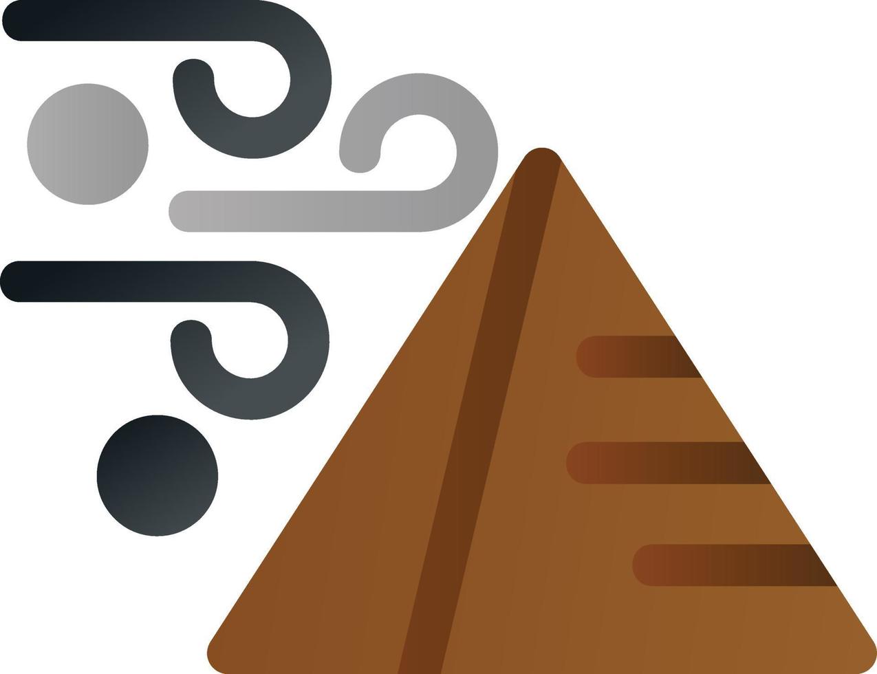 Desert Sandstorm Filled Icon vector