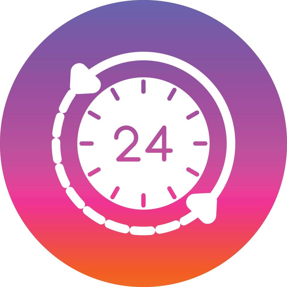24 Hours Vector Icon Design