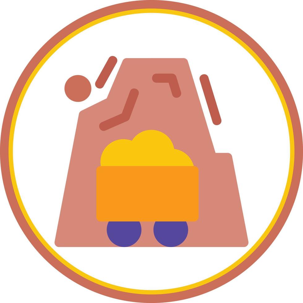 Desert Mine Filled Icon vector