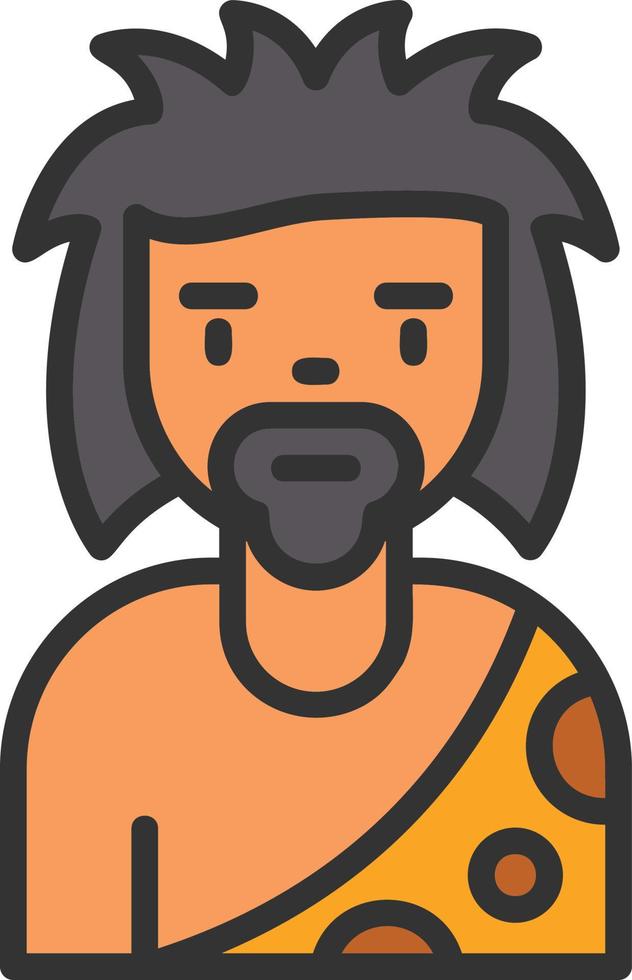 Stone Man Vector Icon Design