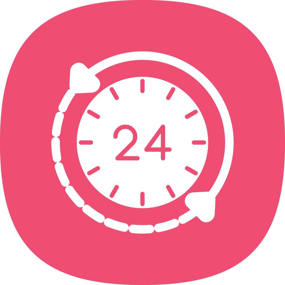 24 Hours Vector Icon Design
