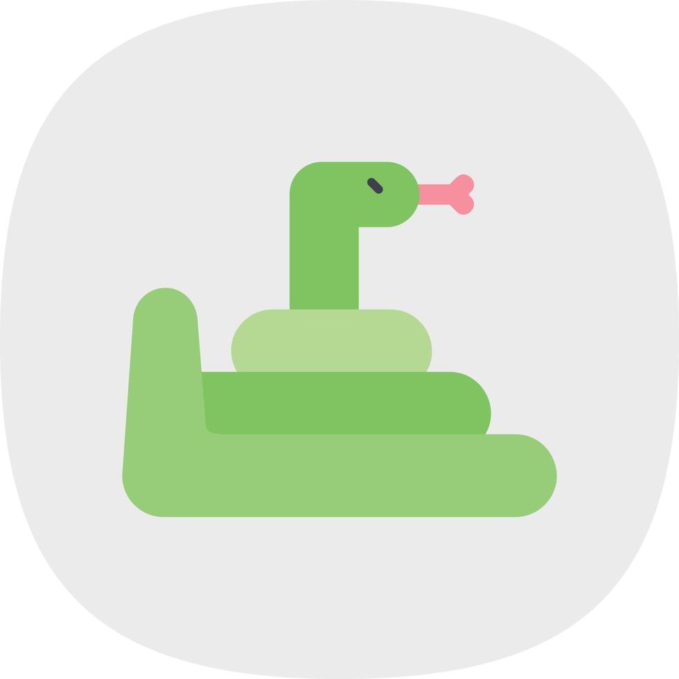 icono lleno de serpiente vector