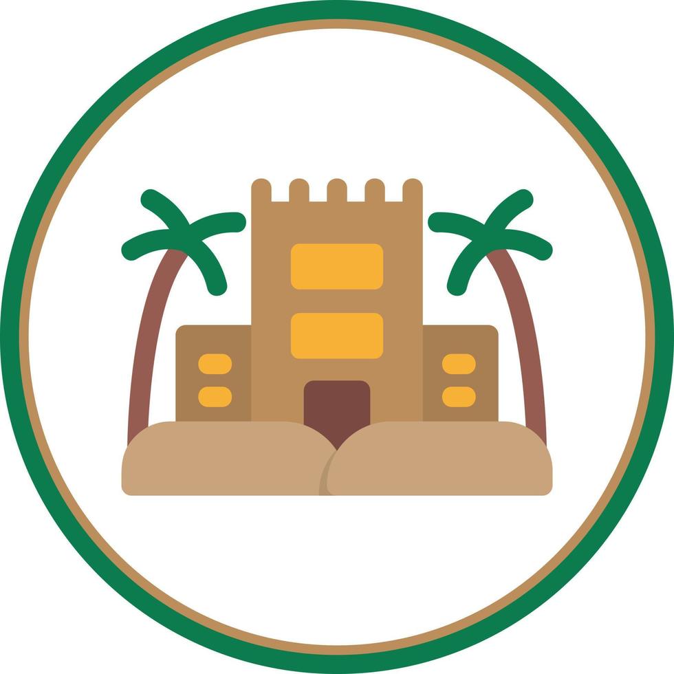 Desert Palace Filled Icon vector