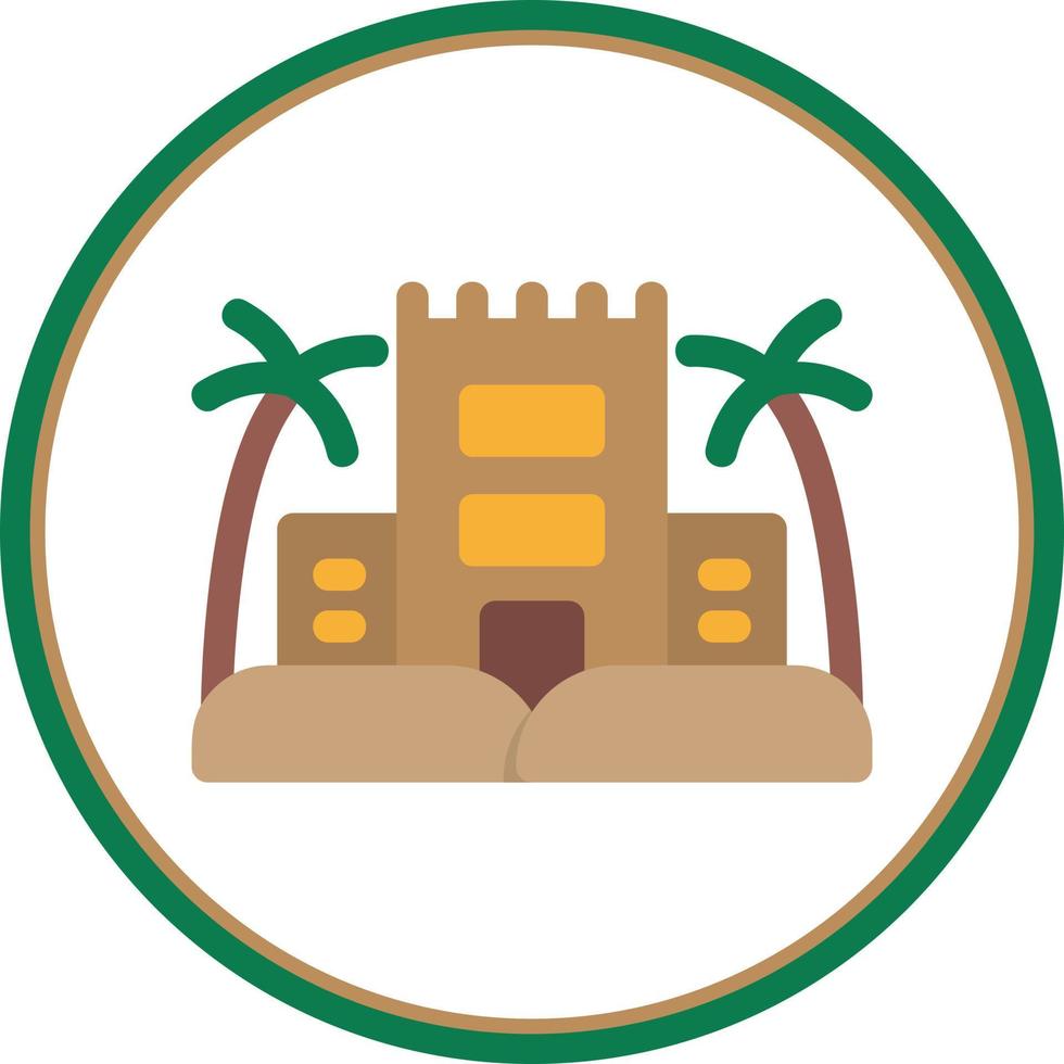 icono lleno de palacio del desierto vector