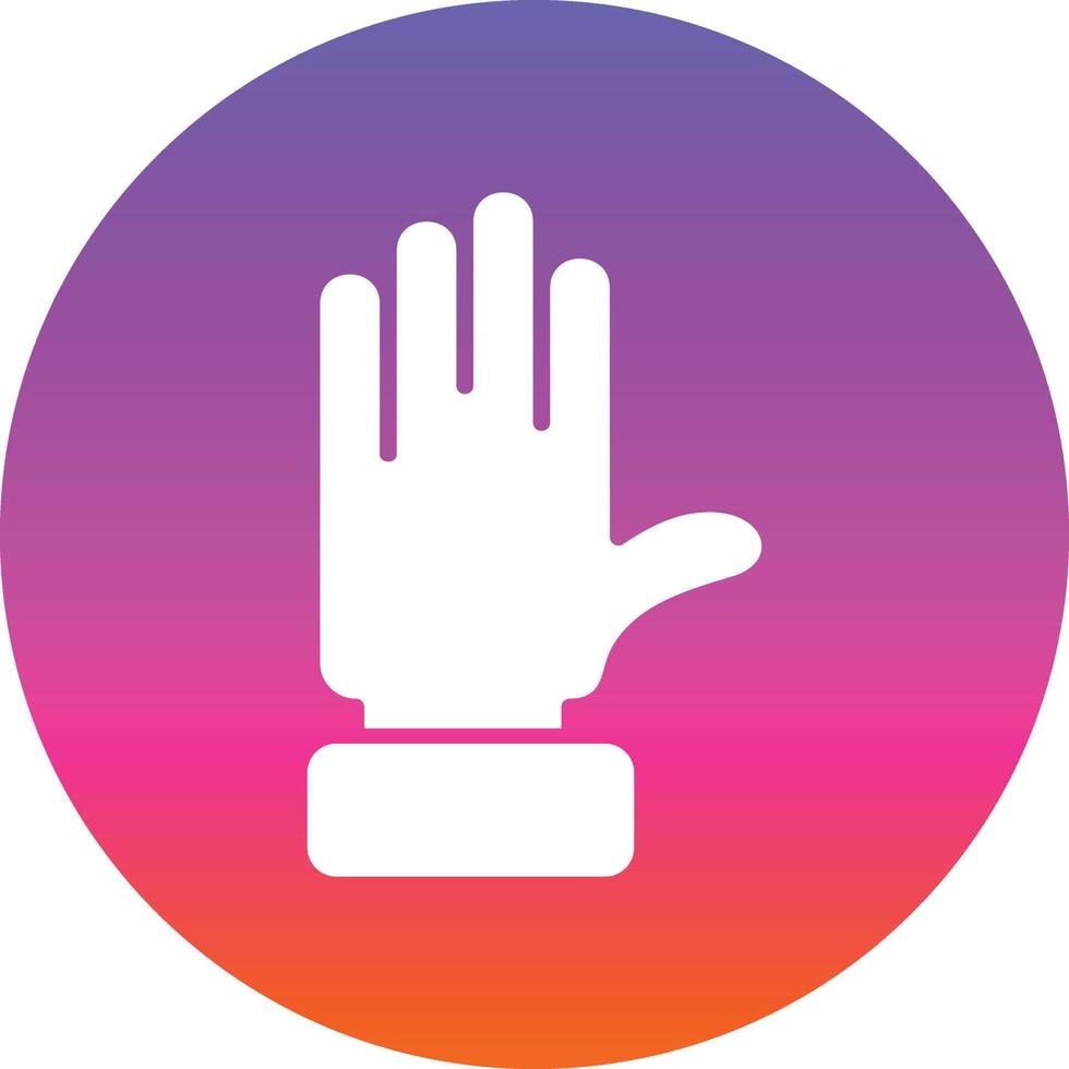 Raise Hand Vector Icon Design