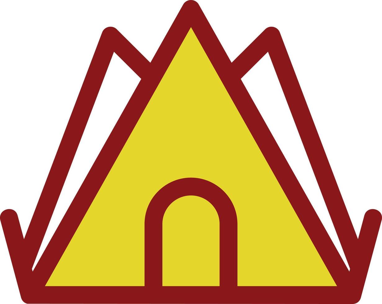diseño de icono de vector de campamento de desierto