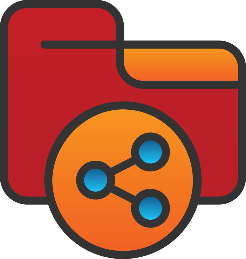 Shared Folder Vector Icon Design
