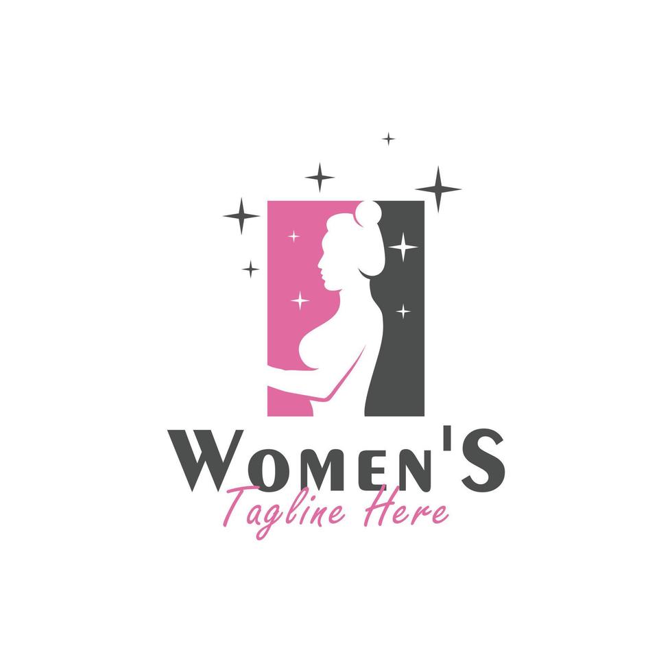 japanese woman vector illustration logo