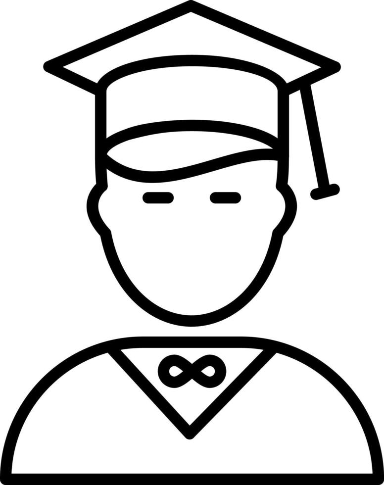 Male Student Vector Icon Design