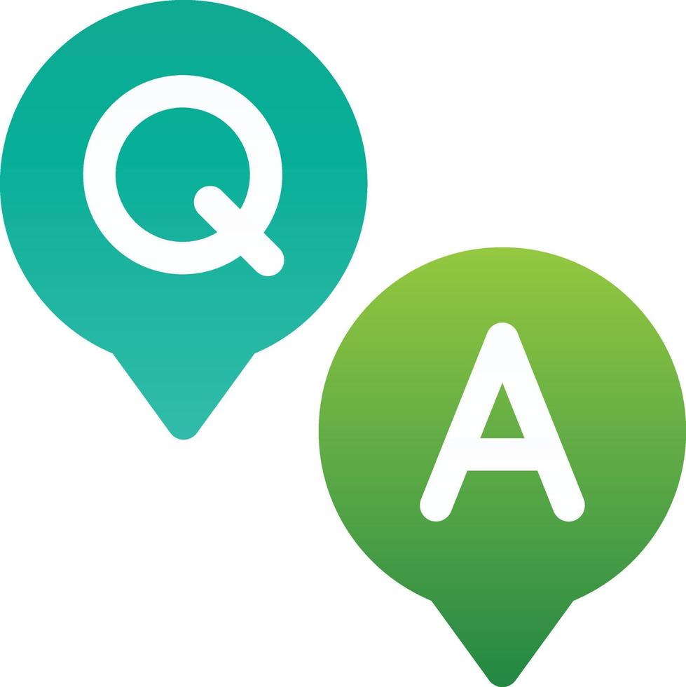 Question and Answer Vector Icon Design