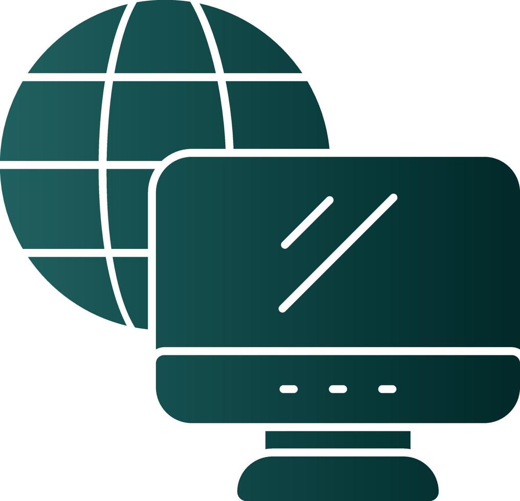 Remote Working Vector Icon Design