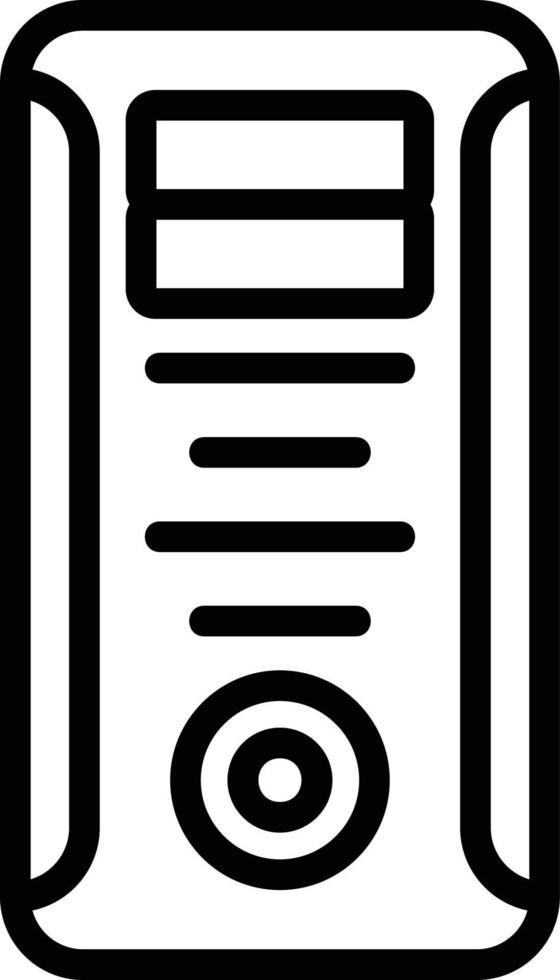 Computer Tower Vector Icon Design