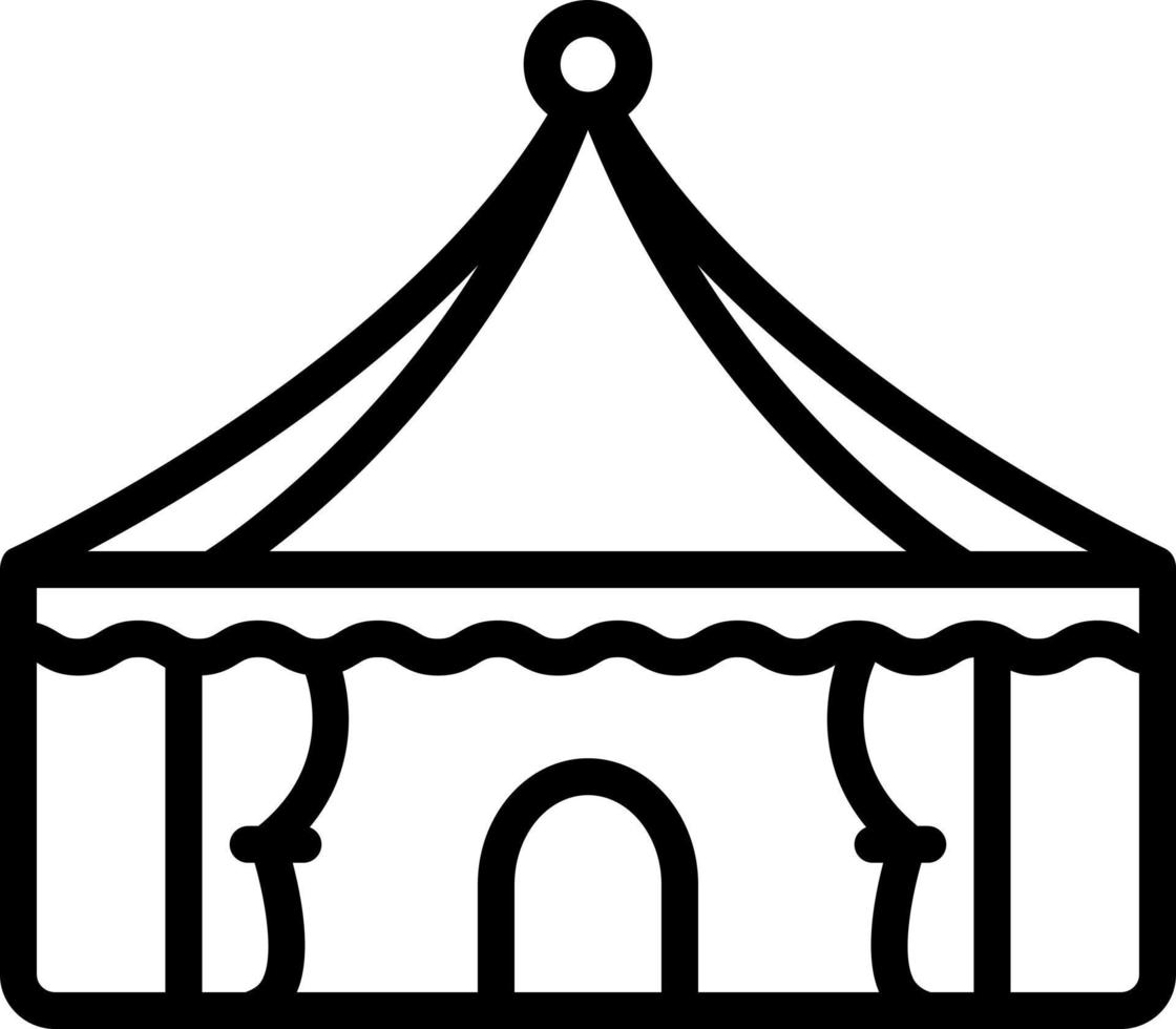 line icon for tent vector