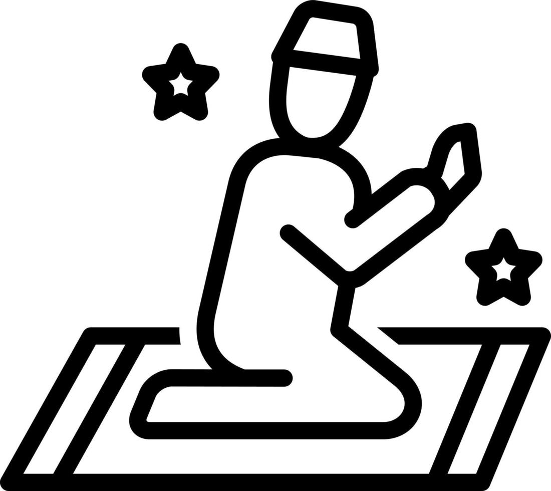 line icon for prayer vector